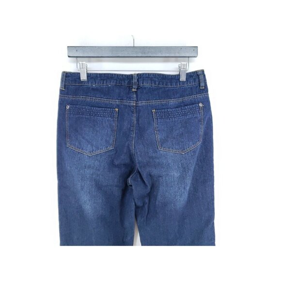 Natural Reflections Flannel Lined Jeans Women's Size 8 Dark Wash - Picture 4 of 7